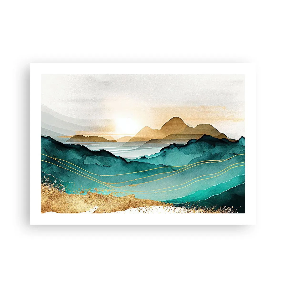 Affiche - Poster - Au frontière de l’abstraction – paysage - 70x50 cm