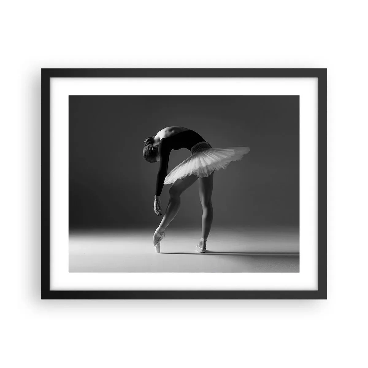 Affiche dans un cadre noir - Poster - Belle ballerine - 50x40 cm