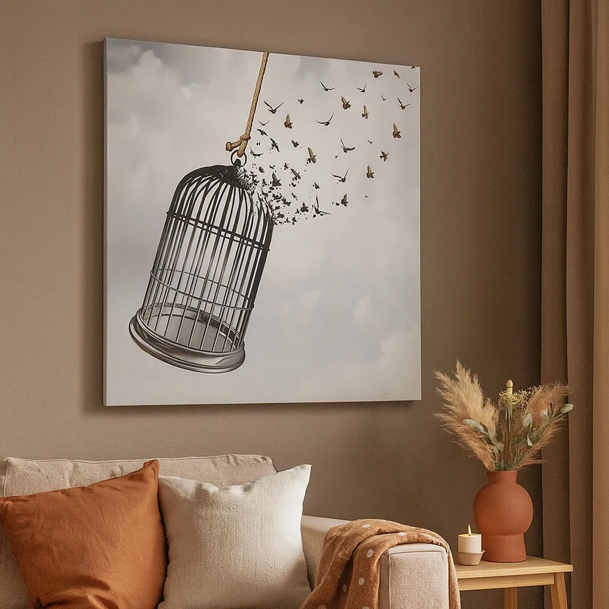 Impression sur toile - Image sur toile - Foie...Espoir...Liberté! - 30x30 cm