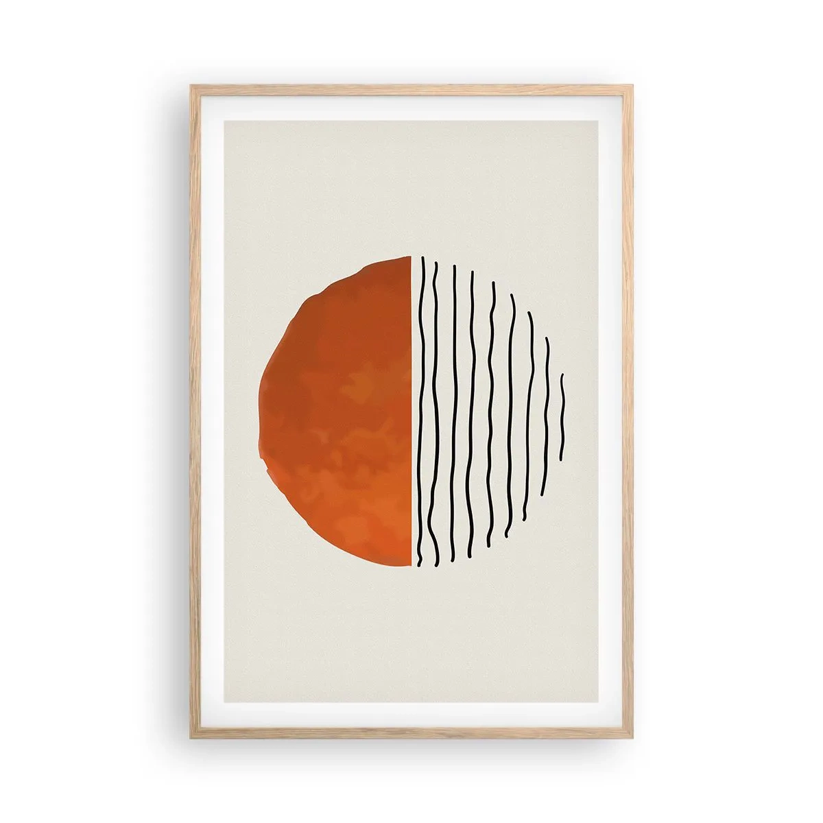 Affiche dans un chêne clair - Poster - Dans un climat japonnais - 61x91 cm