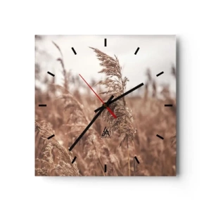Horloge murale - Pendule murale - C'est déjà l'automne dans les champs - 40x40 cm