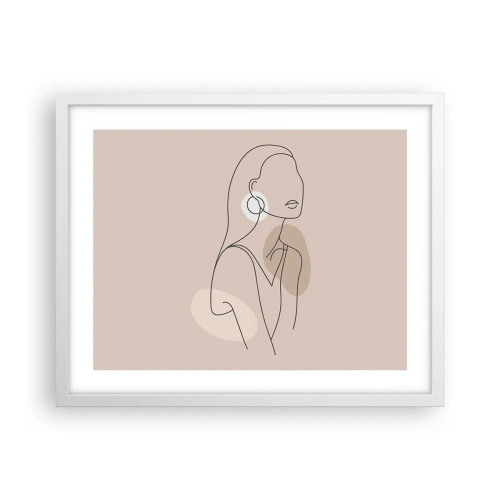 Affiche dans un cadre blanc - Poster - Icone féminin - 50x40 cm