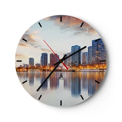 Horloge murale - Pendule murale - La tranquillité monumentale de Paris - 40x40 cm