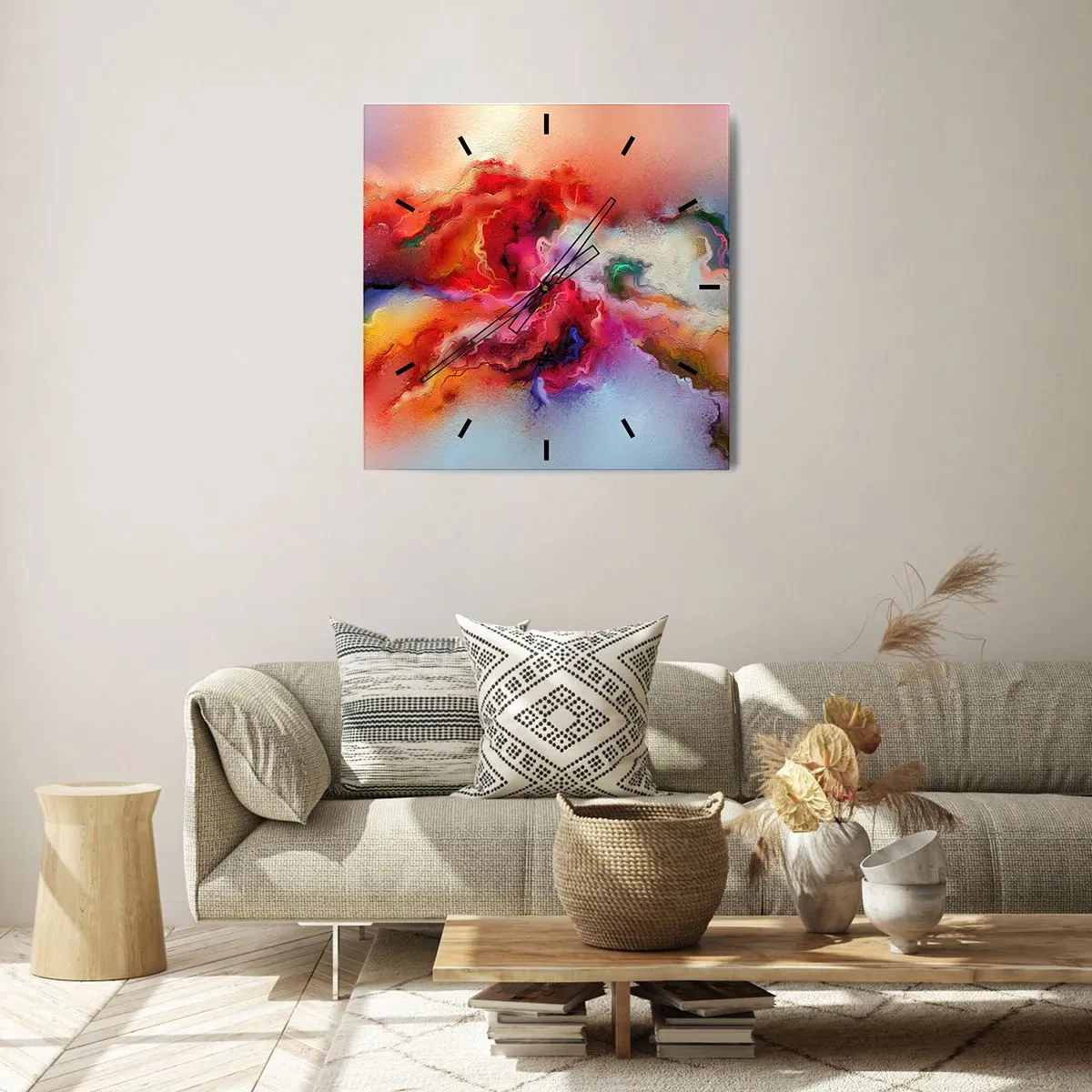 Horloge murale - Pendule murale - Comment attraper des rêves - fumée - 30x30 cm