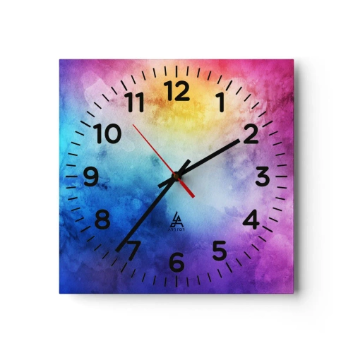 Horloge murale - Pendule murale - Presque au septième ciel - 40x40 cm