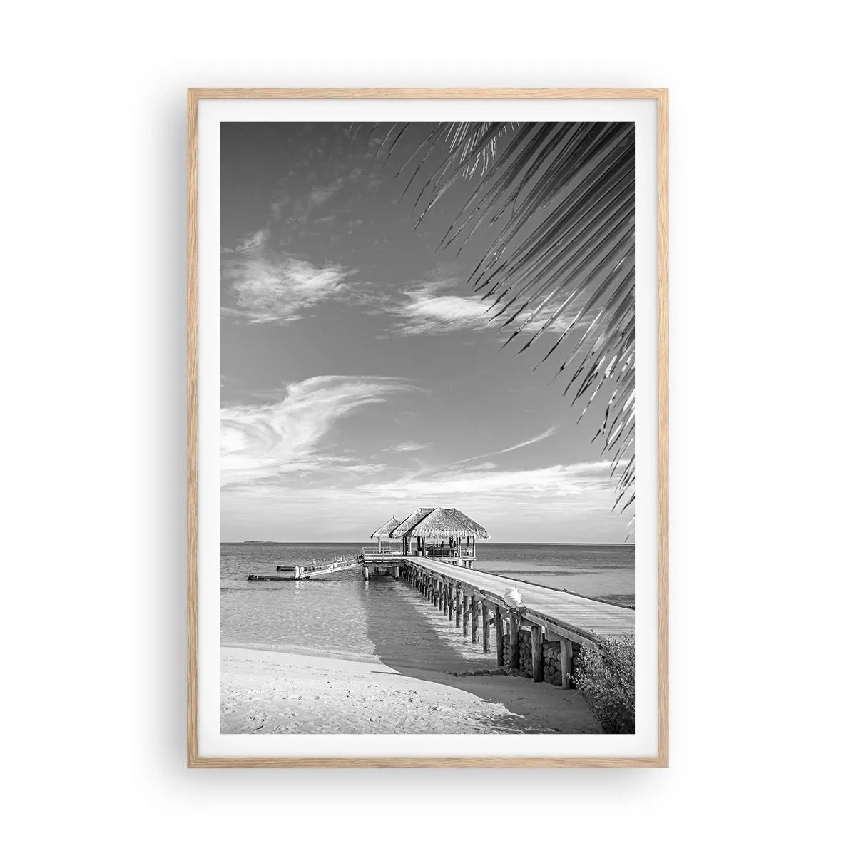 Affiche dans un chêne clair - Poster - Souvenirs ou rêve? - 70x100 cm