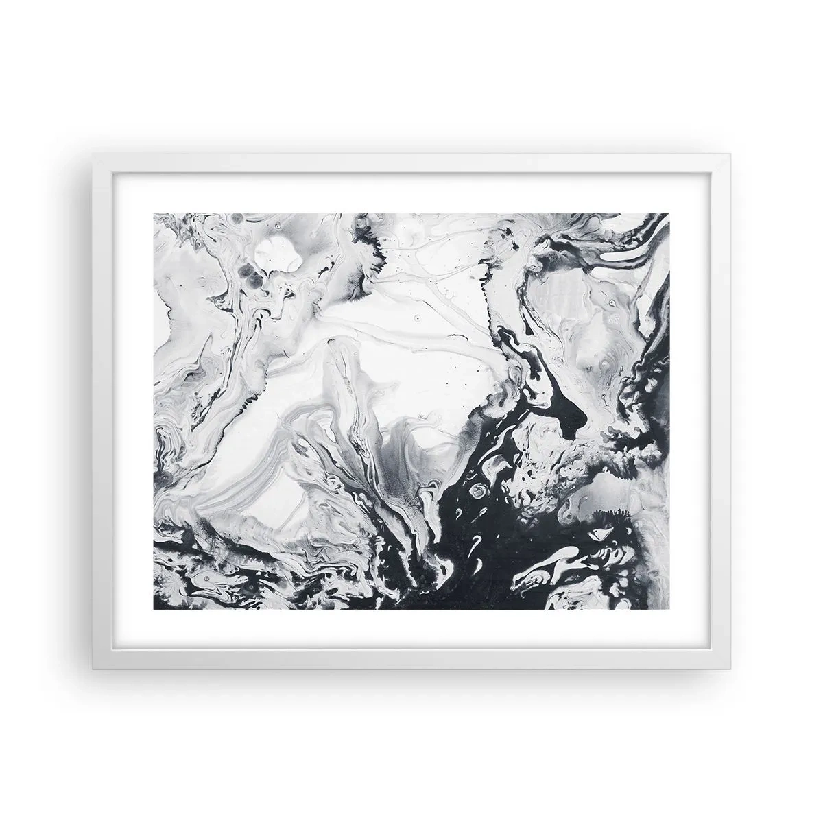 Affiche dans un cadre blanc - Poster - Au centre de la Terre - 50x40 cm