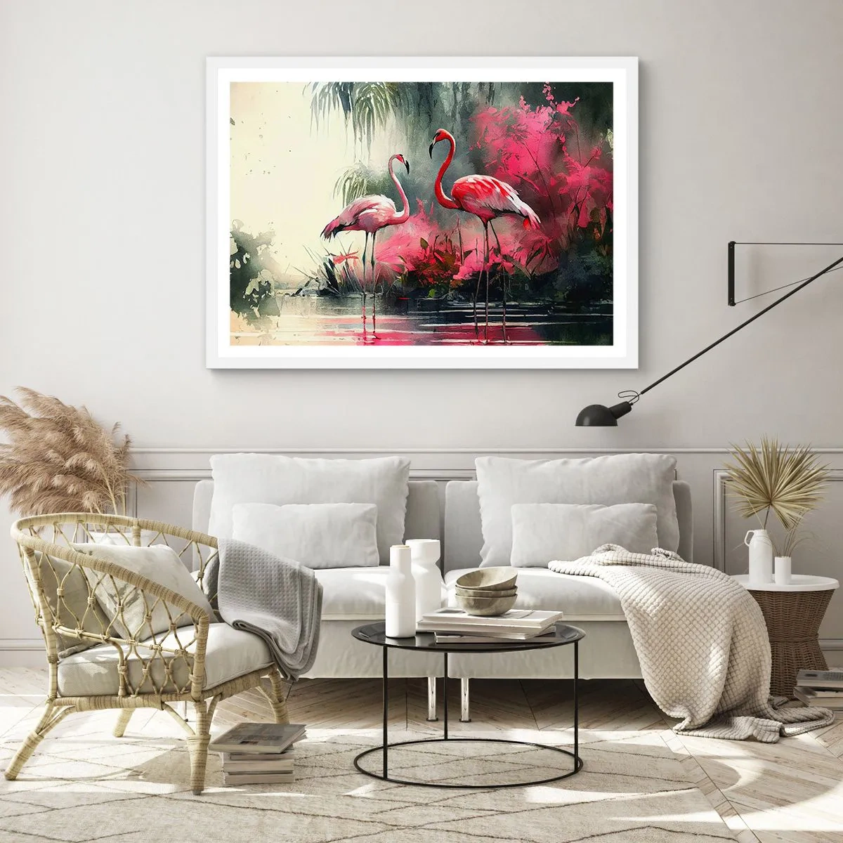 Affiche dans un cadre blanc - Poster - Une leçon de grâce naturelle - 40x30 cm