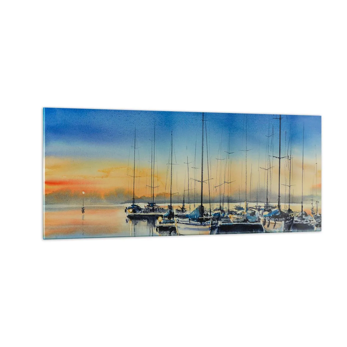 Impression sur verre - Image sur verre - Fin d'une belle journée - 100x40 cm