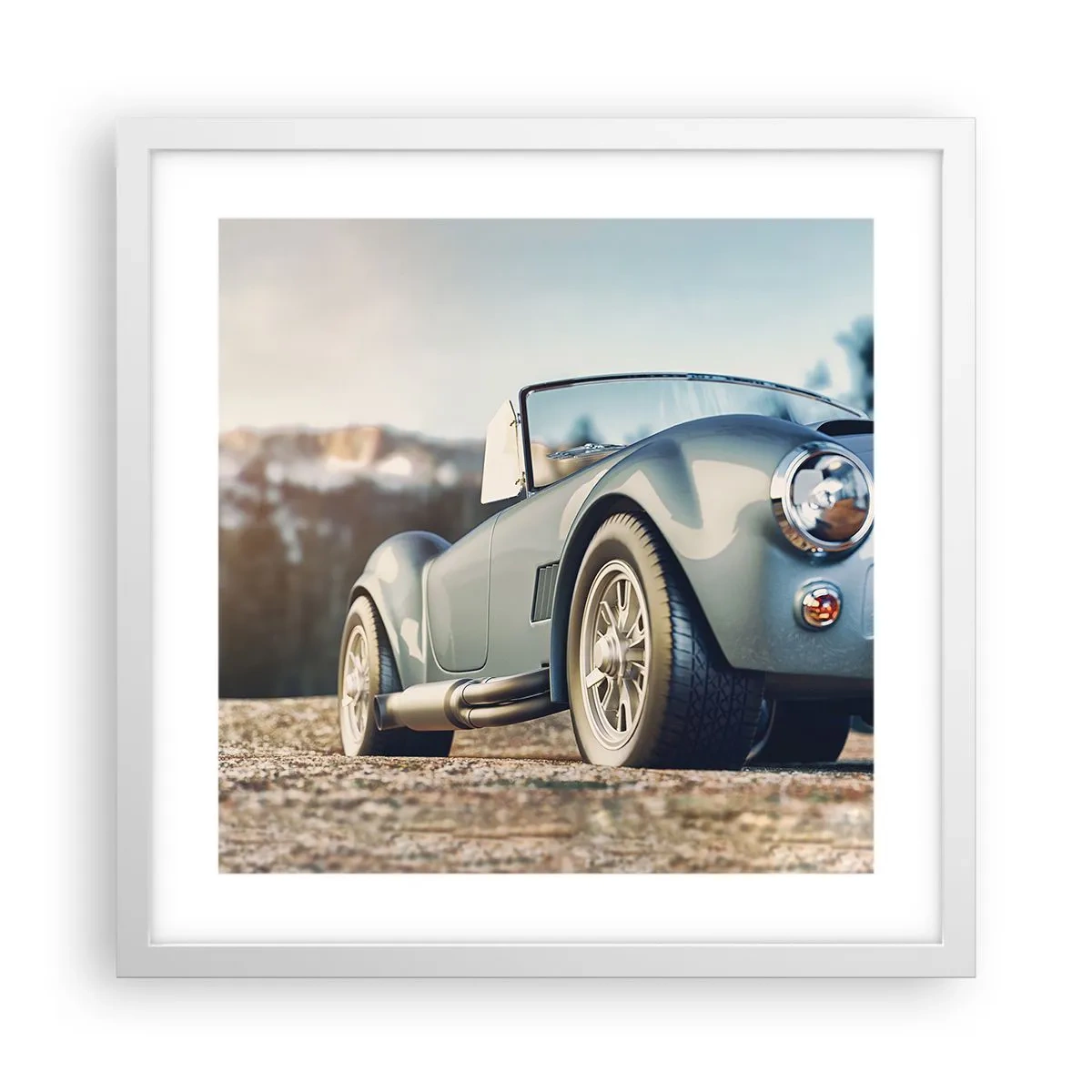 Affiche dans un cadre blanc - Poster - Ce qui compte c'est le style - 40x40 cm