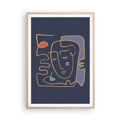 Affiche dans un chêne clair - Poster - En réflexion - 70x100 cm