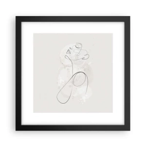 Affiche dans un cadre noir - Poster - Spirale de beauté - 30x30 cm