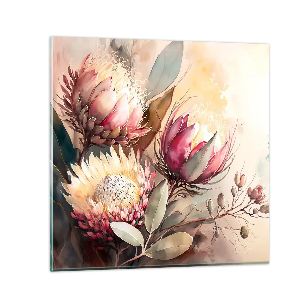 Impression sur verre - Image sur verre - De profil et de face - 60x60 cm