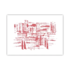 Affiche - Poster - La ville rouge - 70x50 cm