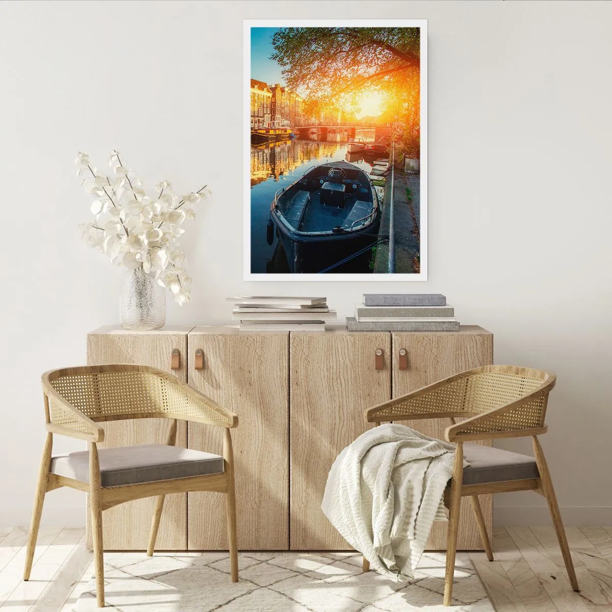 Affiche - Poster - Début de journée à Amsterdam - 30x40 cm