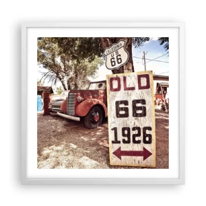 Affiche dans un cadre blanc - Poster - La légende de la province américaine - 50x50 cm