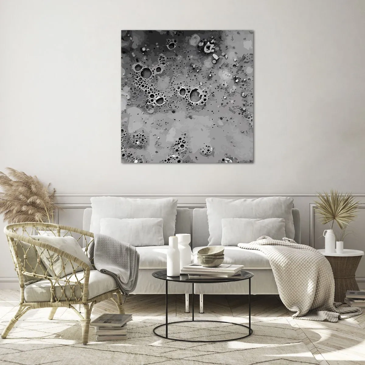 Impression sur verre - Image sur verre - Comme un paysage lunaire - 60x60 cm