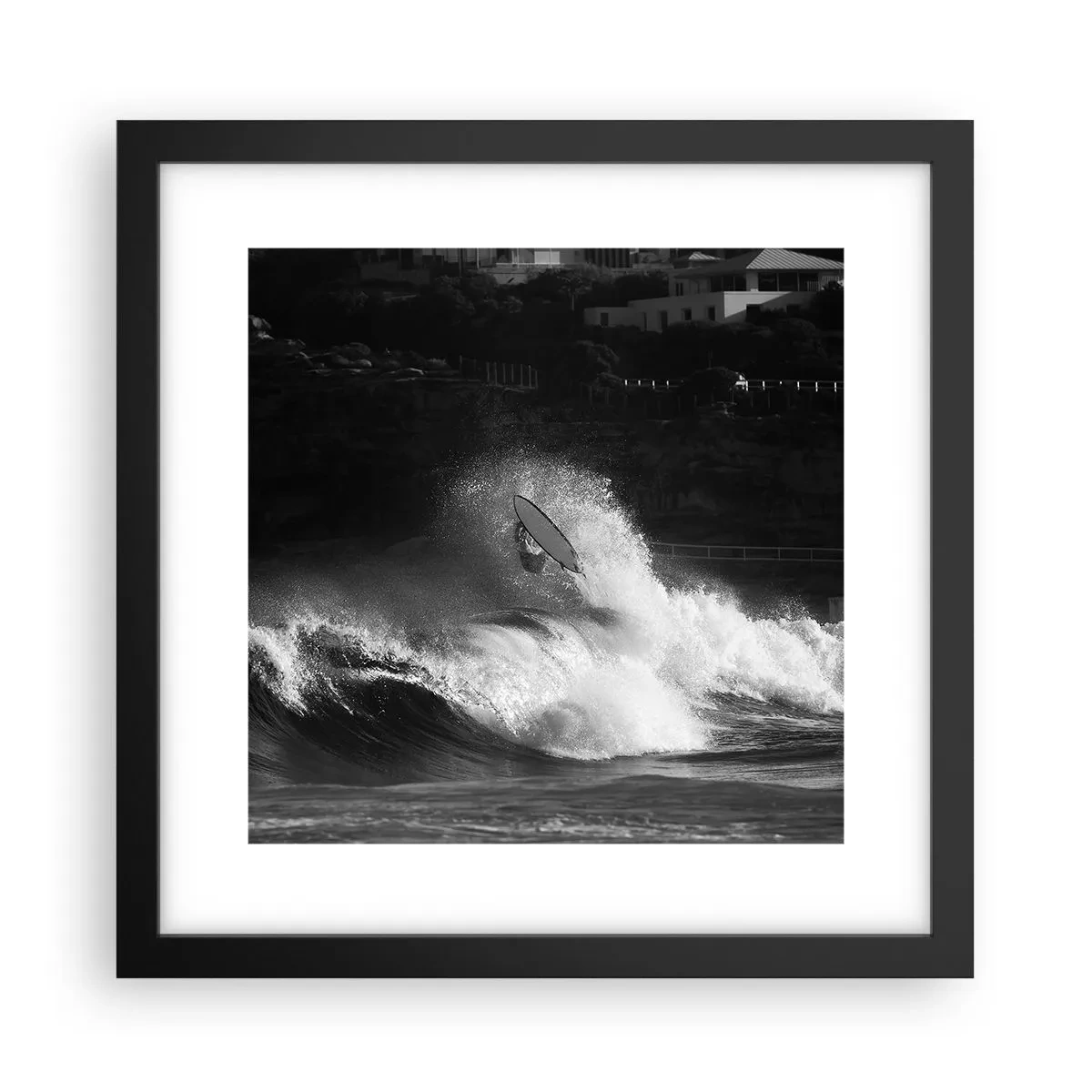 Affiche dans un cadre noir - Poster - Défi accepté! - 30x30 cm