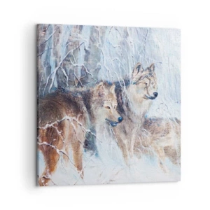 Impression sur toile - Image sur toile - Attention! Ca arrive ... - 50x50 cm