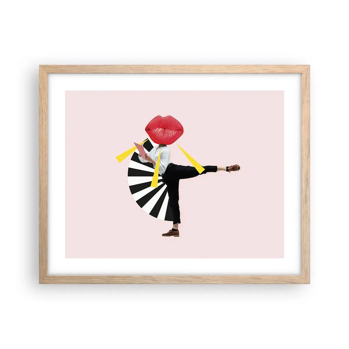 Affiche dans un chêne clair - Poster - Pop-art surréaliste - 50x40 cm