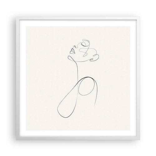 Affiche dans un cadre blanc - Poster - En boucle dans les rêves - 60x60 cm