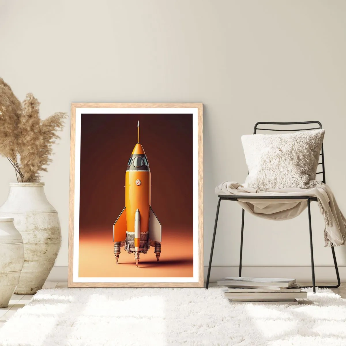 Affiche dans un chêne clair - Poster - Ça commence par un rêve - 50x70 cm