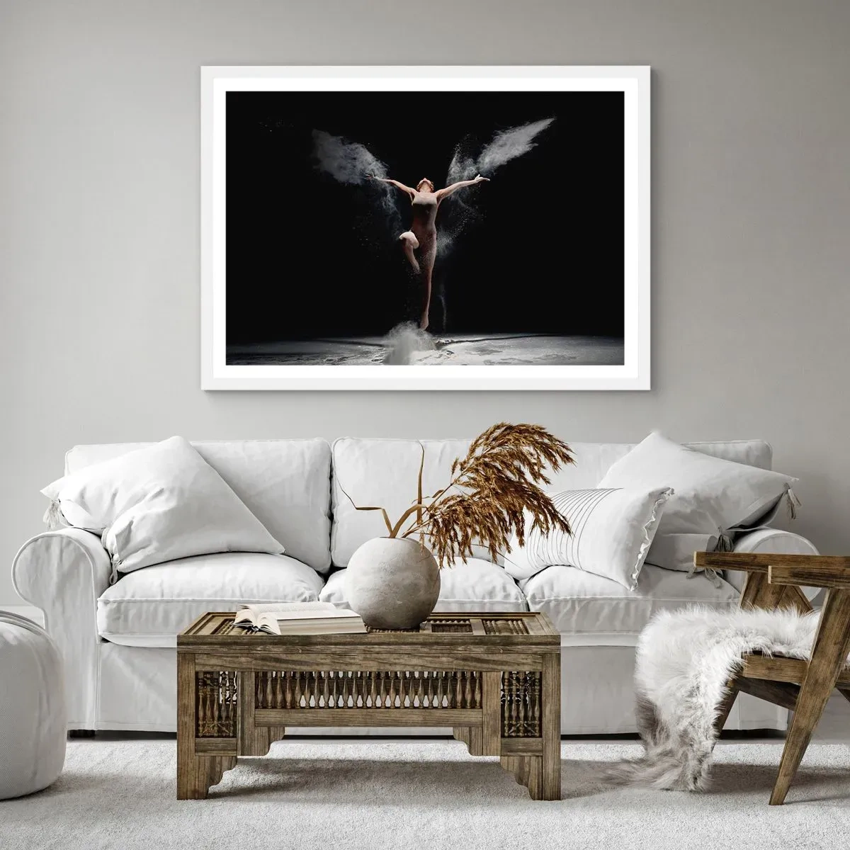 Affiche dans un cadre blanc - Poster - Les elfes existent - 50x40 cm