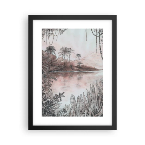 Affiche dans un cadre noir - Poster - Journal d'un explorateur du XIXe siècle - 30x40 cm
