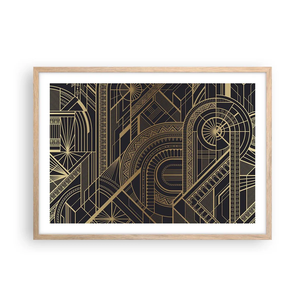 Affiche dans un chêne clair - Poster - Concept, idée, plan - 70x50 cm