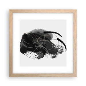 Affiche dans un chêne clair - Poster - Fait de noir - 30x30 cm