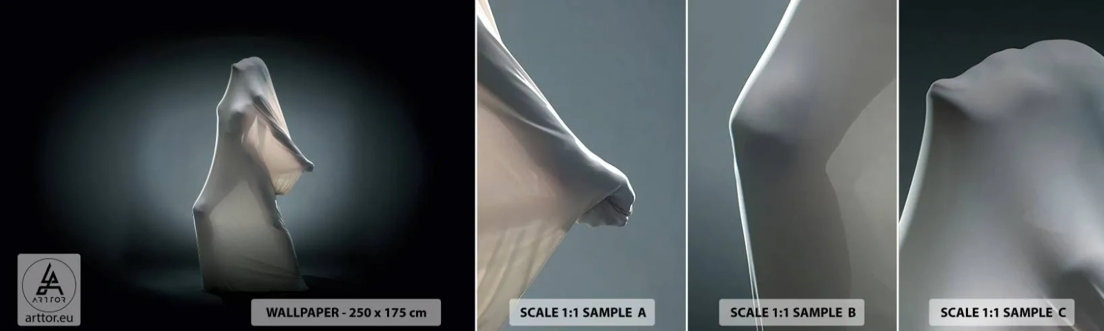 Échantillon de Papier Peint Autocollant Deluxe Sticker - Une soif secrète - Femme, Danse, Morceau - 100x30 cm