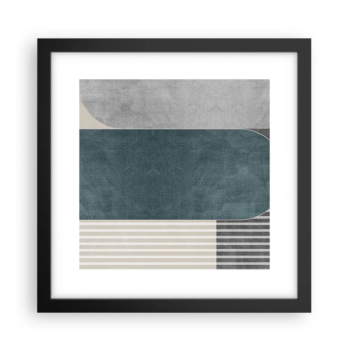 Affiche dans un cadre noir - Poster - Composition de niveaux - 30x30 cm