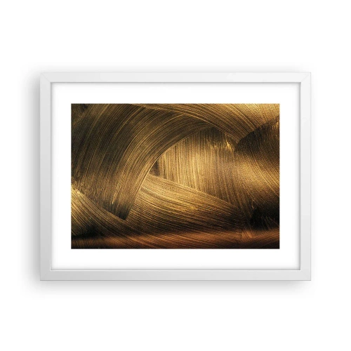 Affiche dans un cadre blanc - Poster - Dans un labyrinthe en or - 40x30 cm