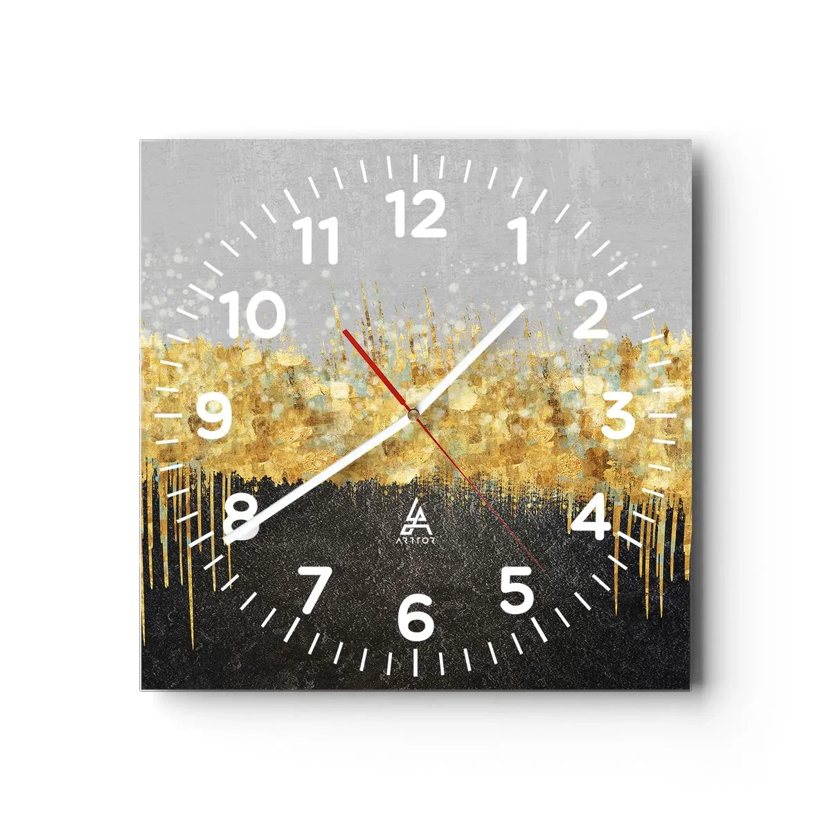 Horloge murale - Pendule murale - Vers l'intérieur et vers le haut - 30x30 cm