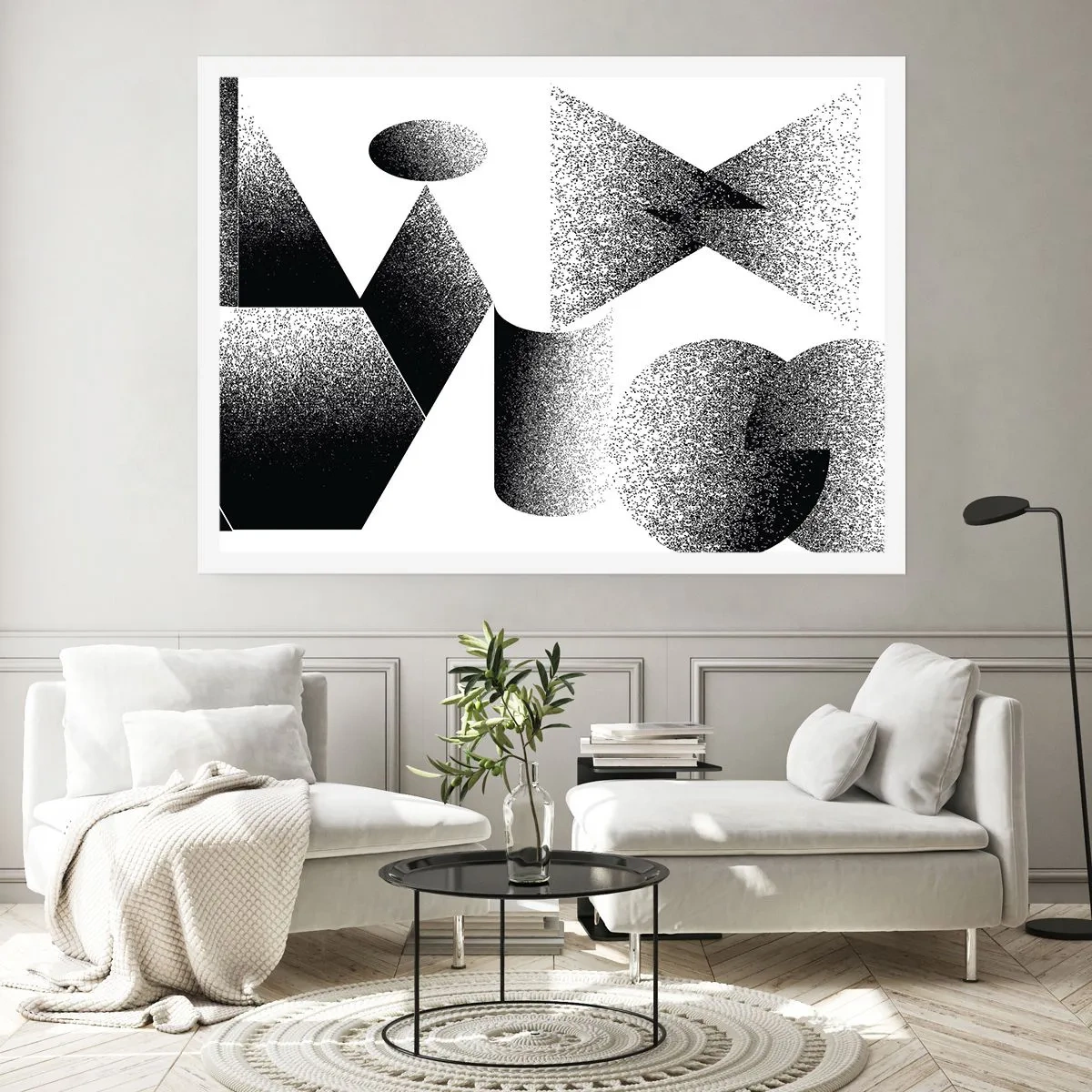 Affiche - Poster - Angles et ovales - 91x61 cm