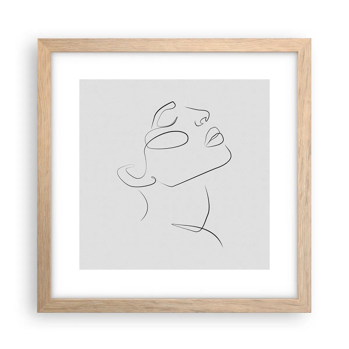 Affiche dans un chêne clair - Poster - Méandre du rêve - 30x30 cm