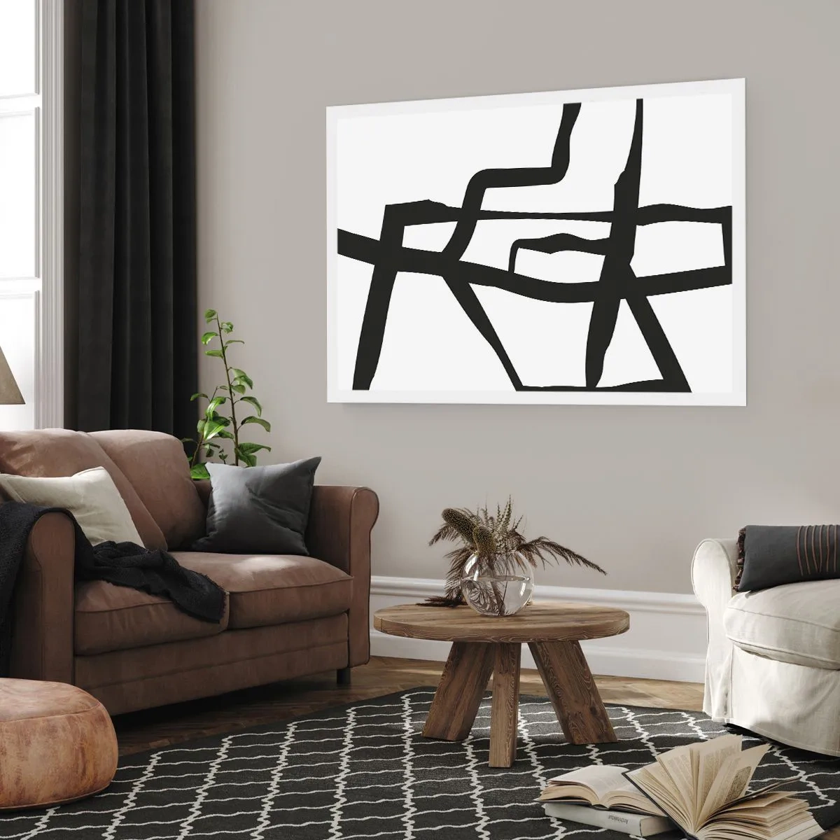 Affiche - Poster - Conception noir et blanc - 50x40 cm