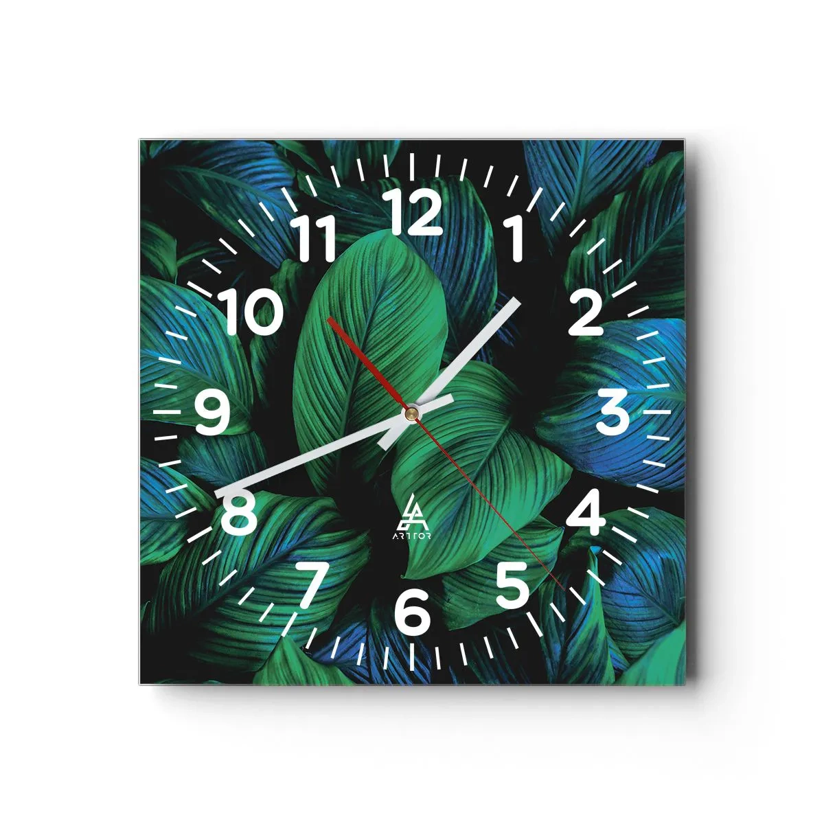 Horloge murale - Pendule murale - Dans la foule verte - 30x30 cm