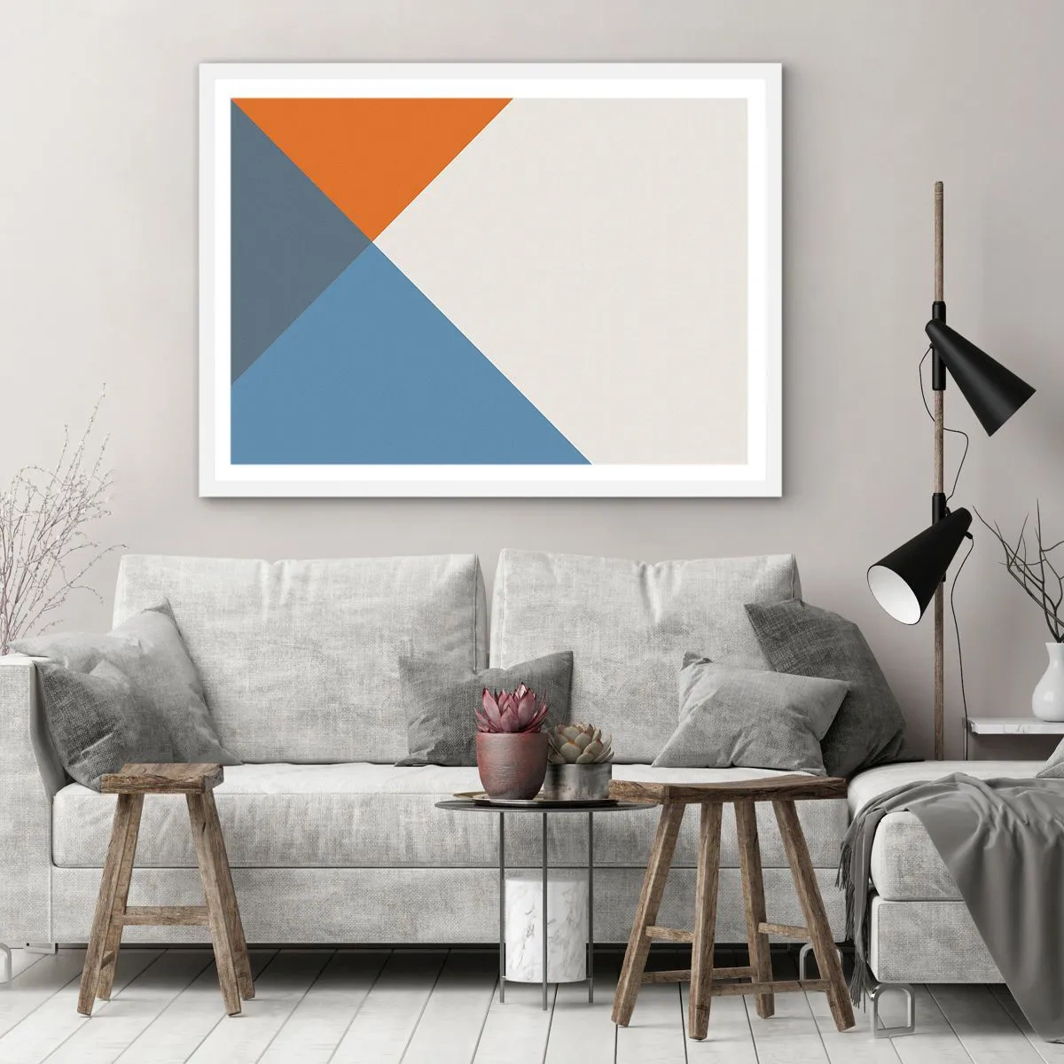 Affiche dans un cadre blanc - Poster - Sous cette angle.... - 40x30 cm