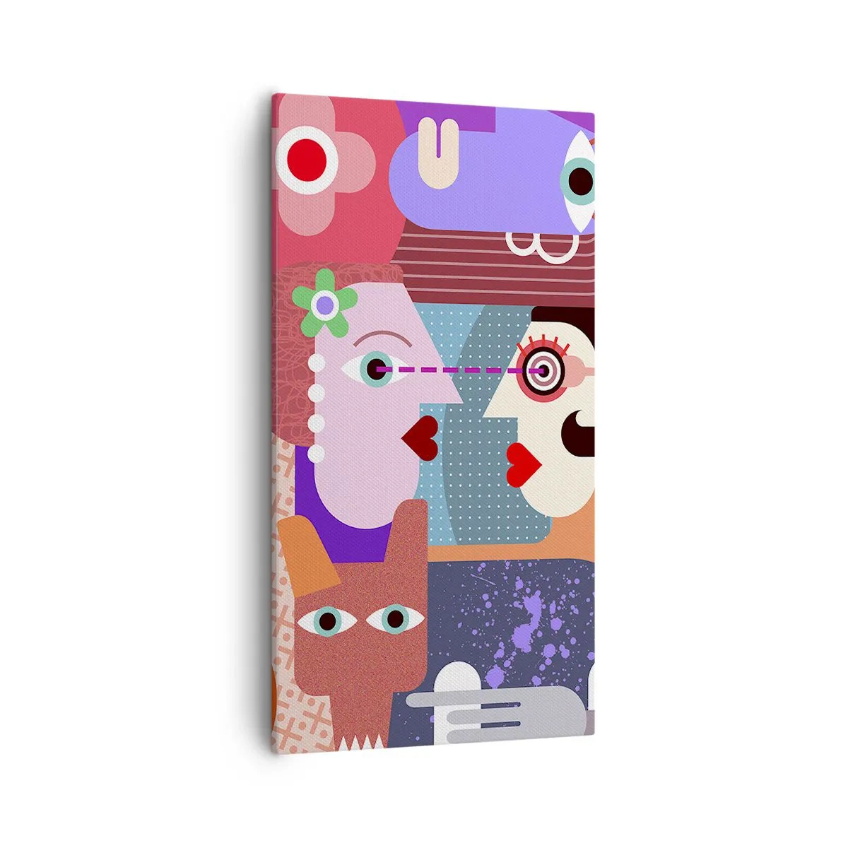 Impression sur toile - Image sur toile - Les yeux dans les yeux - 55x100 cm