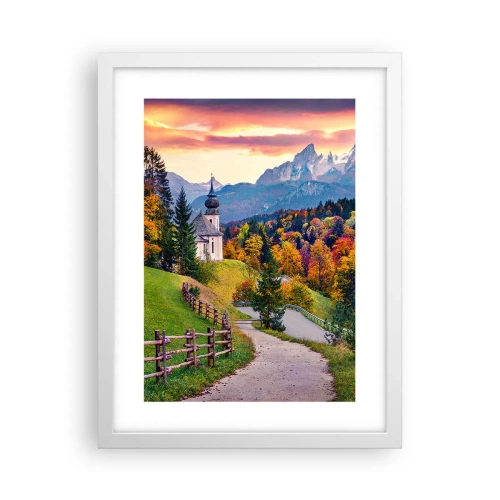 Affiche dans un cadre blanc - Poster - Paysage comme peind - 30x40 cm