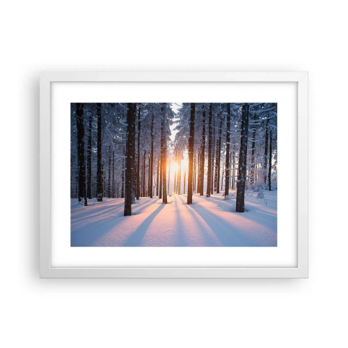 Affiche dans un cadre blanc - Poster - Clairement en noir et blanc - 40x30 cm