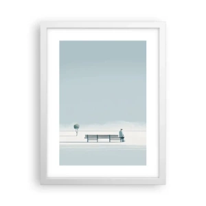 Affiche dans un cadre blanc - Poster - Oui, j'attends. - 30x40 cm