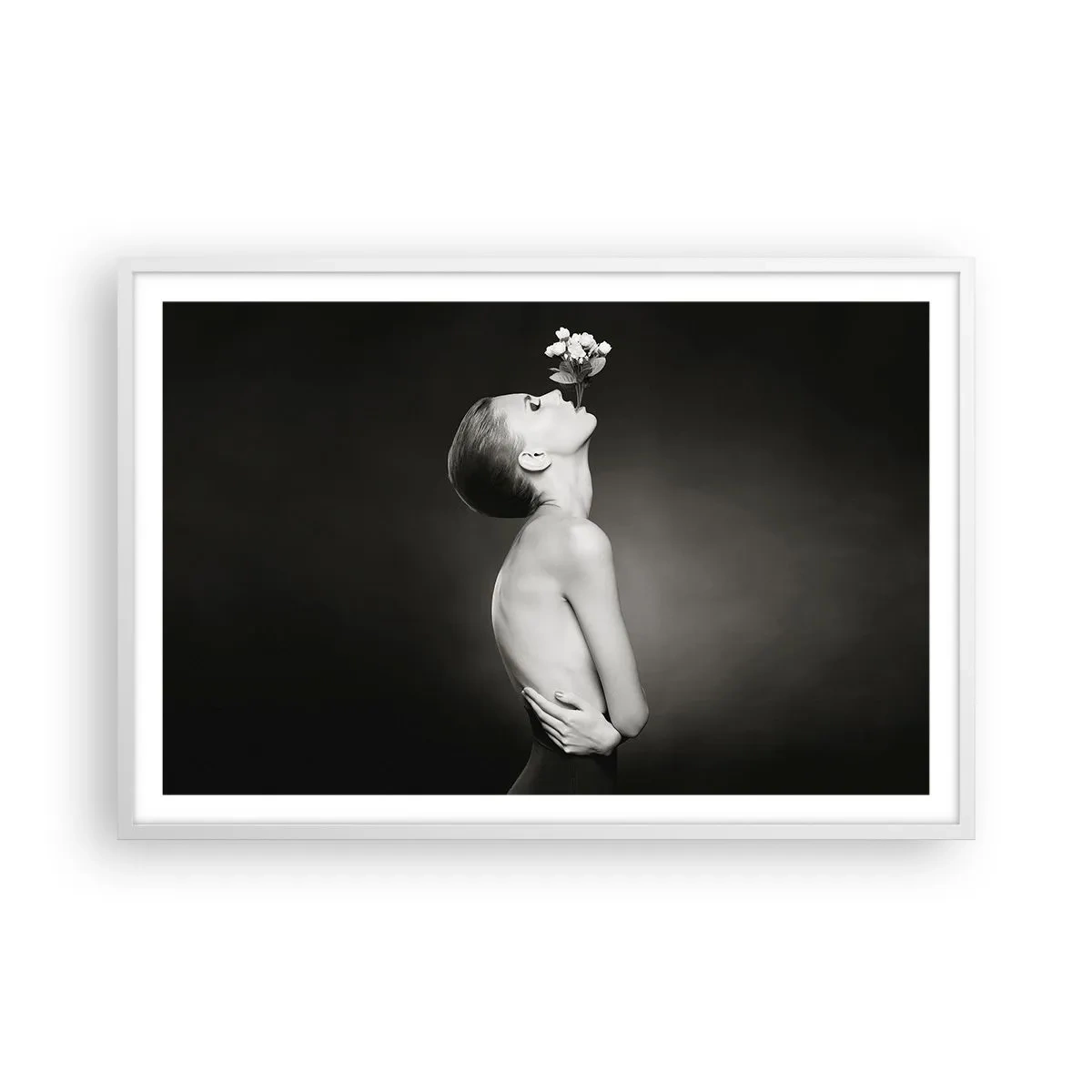 Affiche dans un cadre blanc - Poster - Elégance excentrique - 91x61 cm