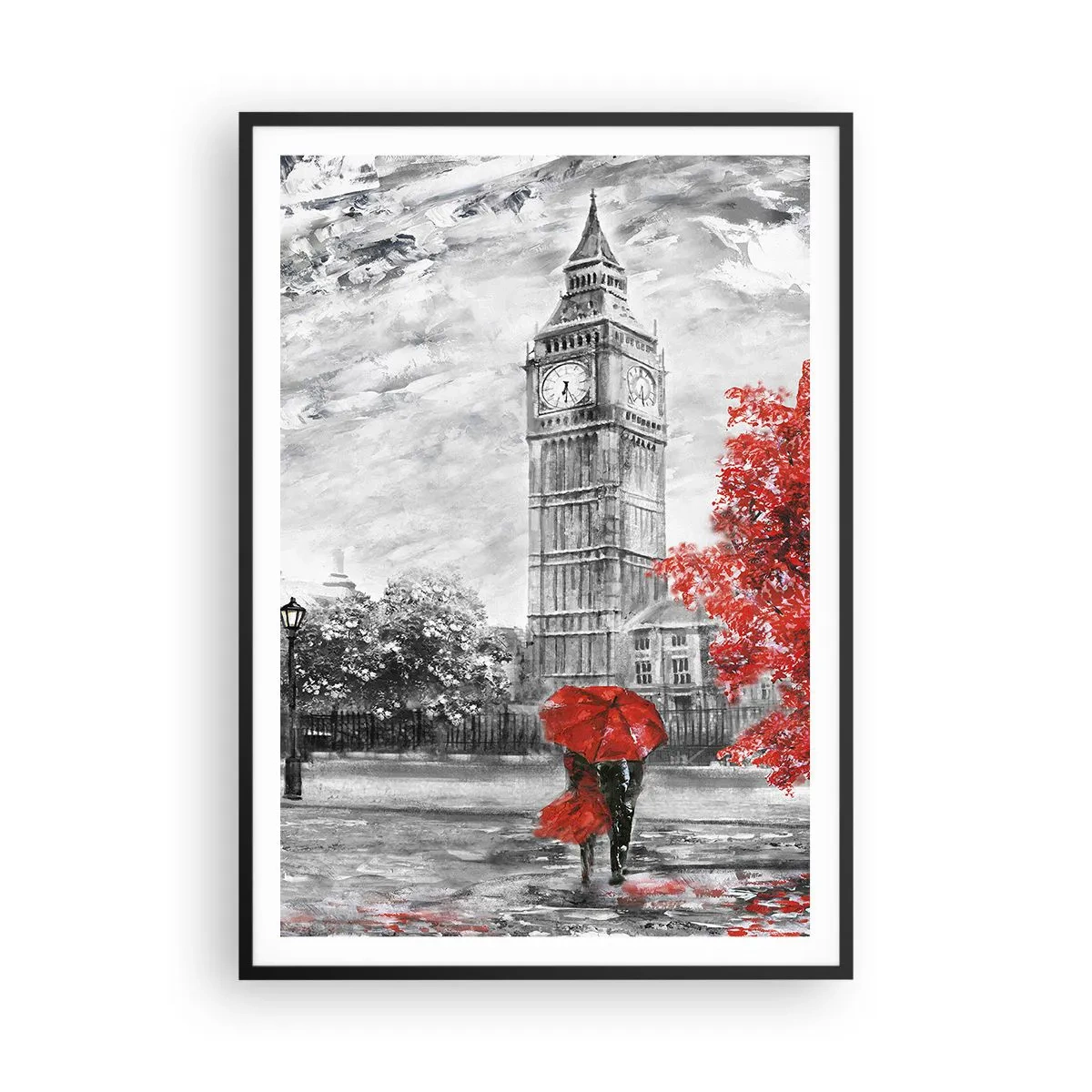 Affiche dans un cadre noir - Poster - Une journée passionnante - 70x100 cm