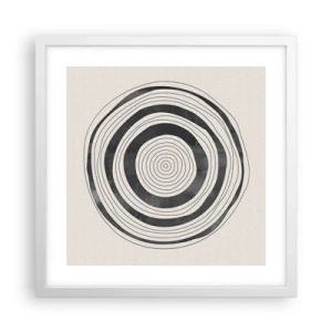 Affiche dans un cadre blanc - Poster - Ce qui est important c'est ce qu'il y a entre les deux - 40x40 cm