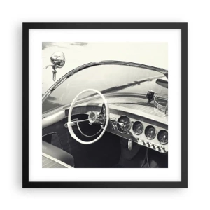 Affiche dans un cadre noir - Poster - Temps pour riche - 40x40 cm