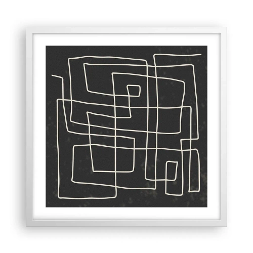 Affiche dans un cadre blanc - Poster - Pas aussi simple - 50x50 cm