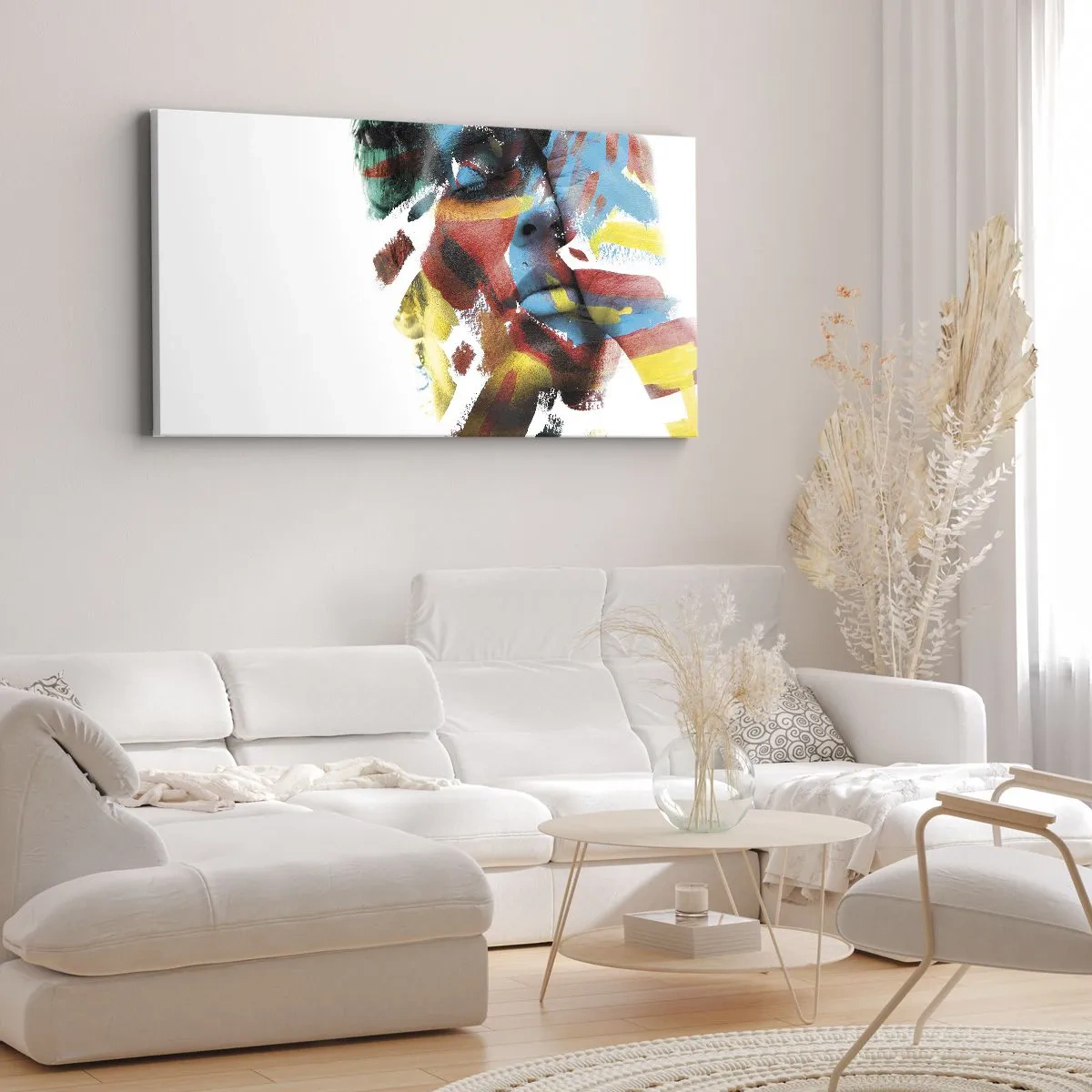 Impression sur toile - Image sur toile - Personnalité colorée - 100x40 cm