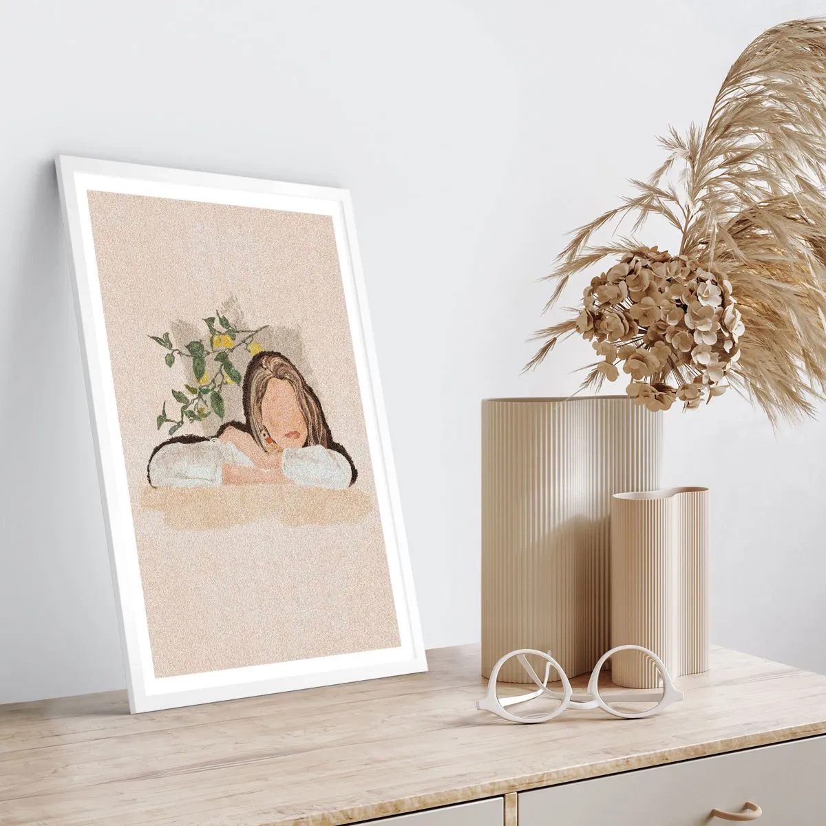 Affiche dans un cadre blanc - Poster - La beauté du sud - 40x50 cm